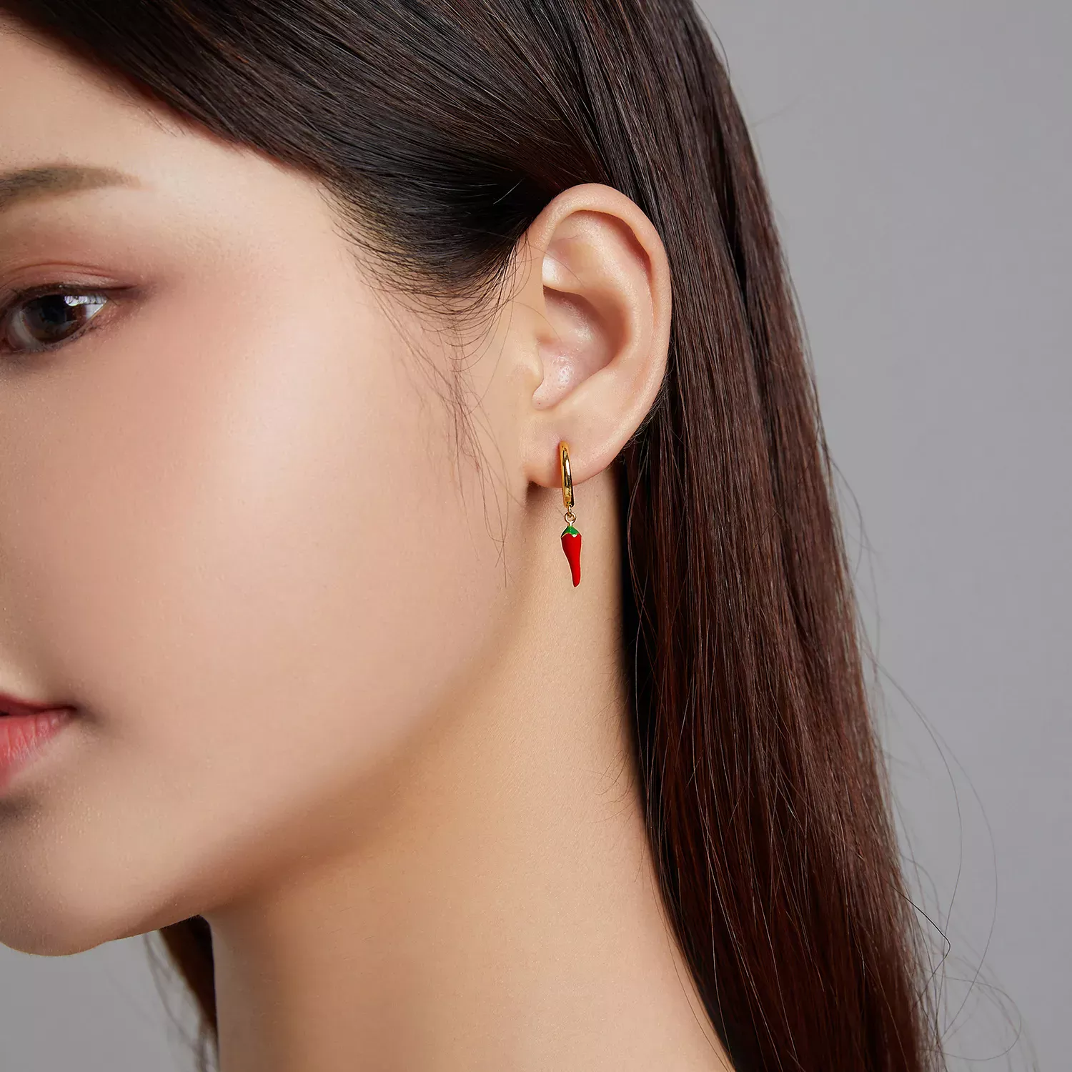 Pandora Style Small Pepper Hoop Earrings - SCE1206