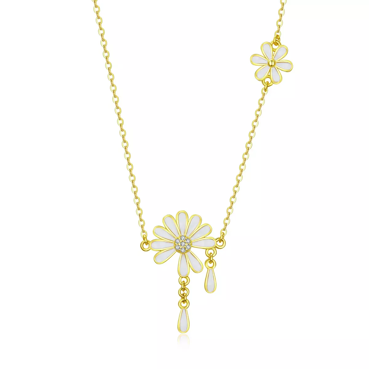 Pandora Style Daisy Necklace - BSN076