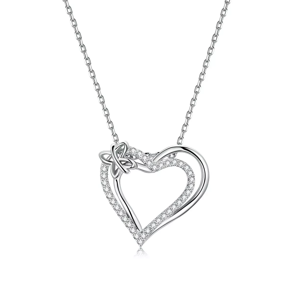 Pandora Style Double Love Necklace - BSN240 Pandora Style Double Love Necklace - BSN240