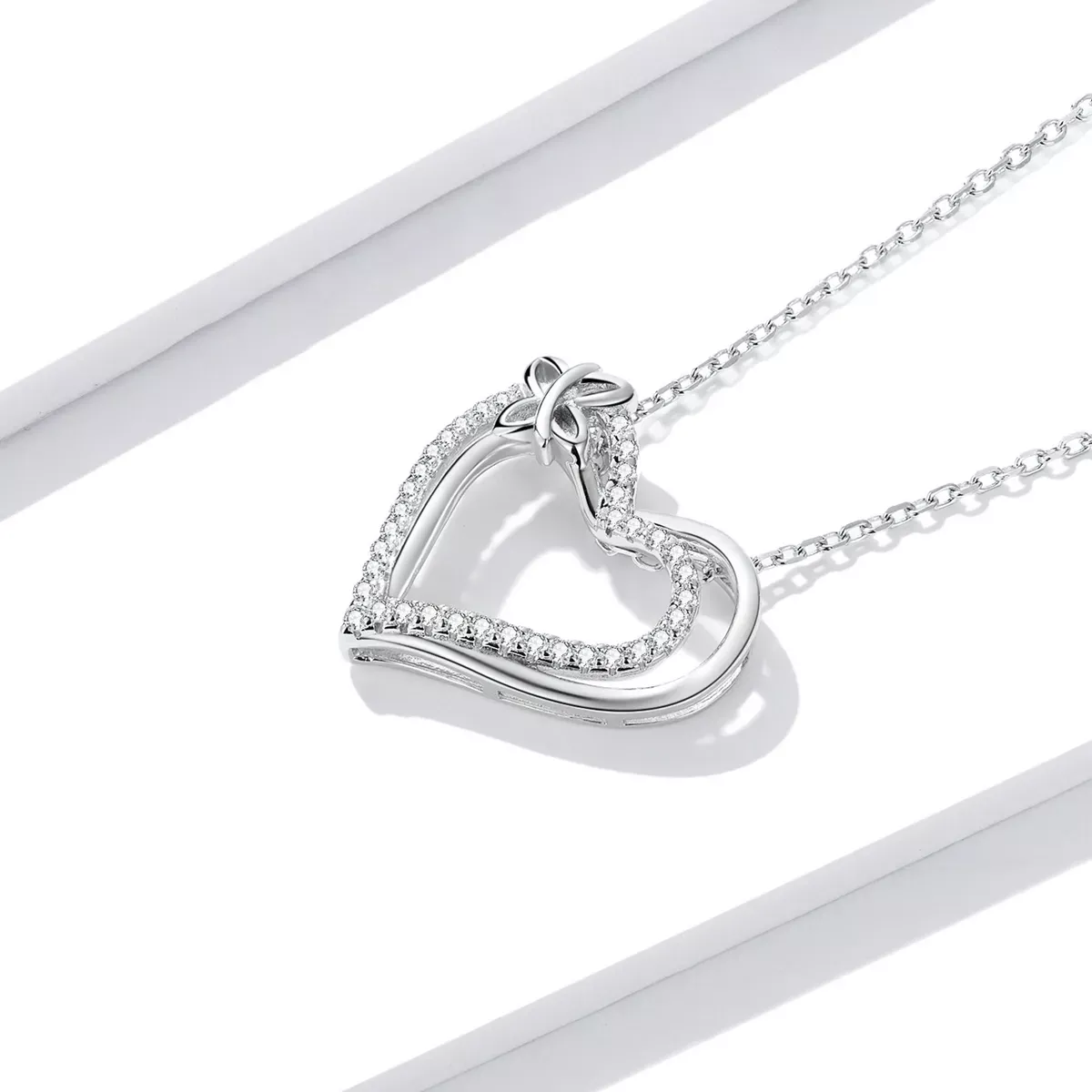 Pandora Style Double Love Necklace - BSN240