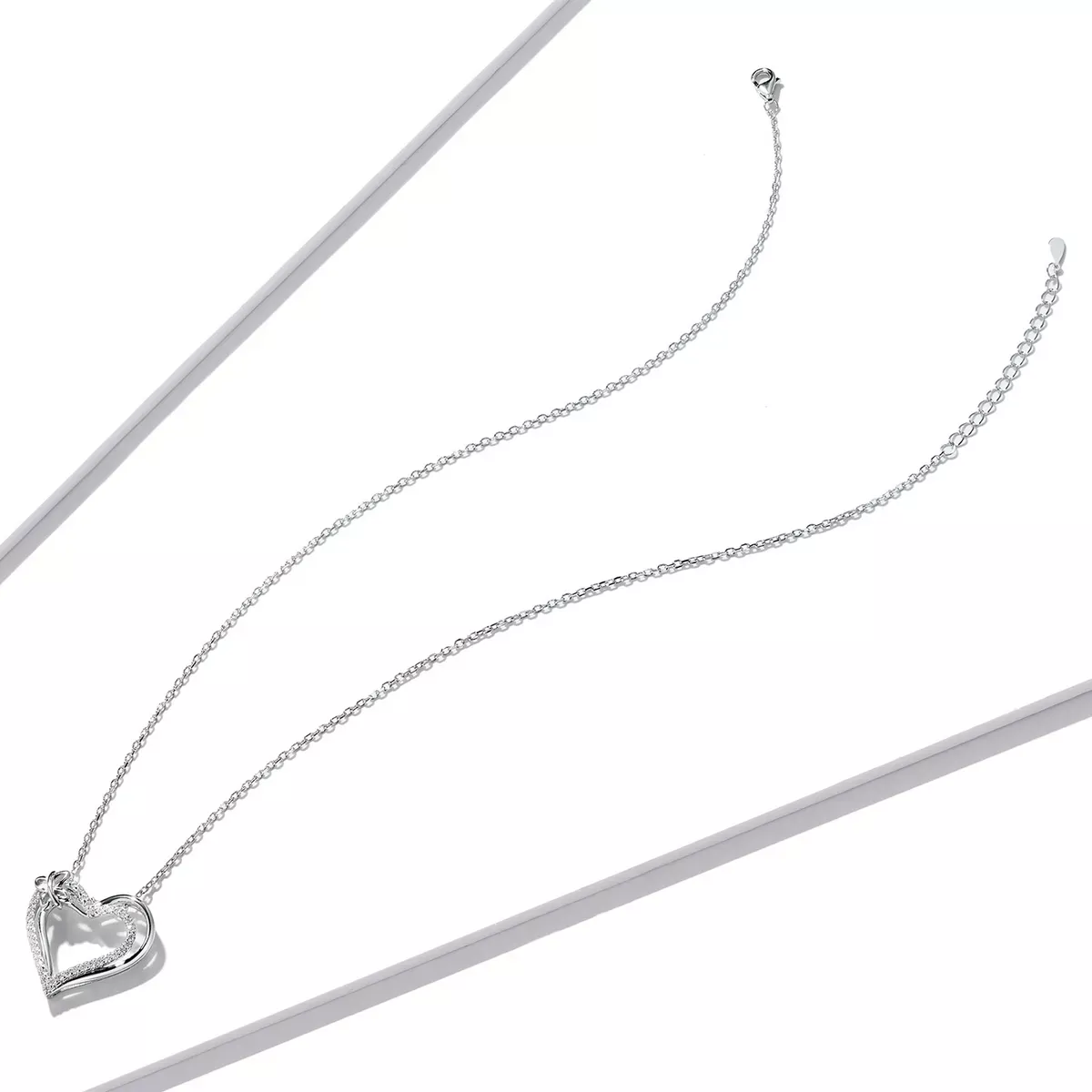Pandora Style Double Love Necklace - BSN240