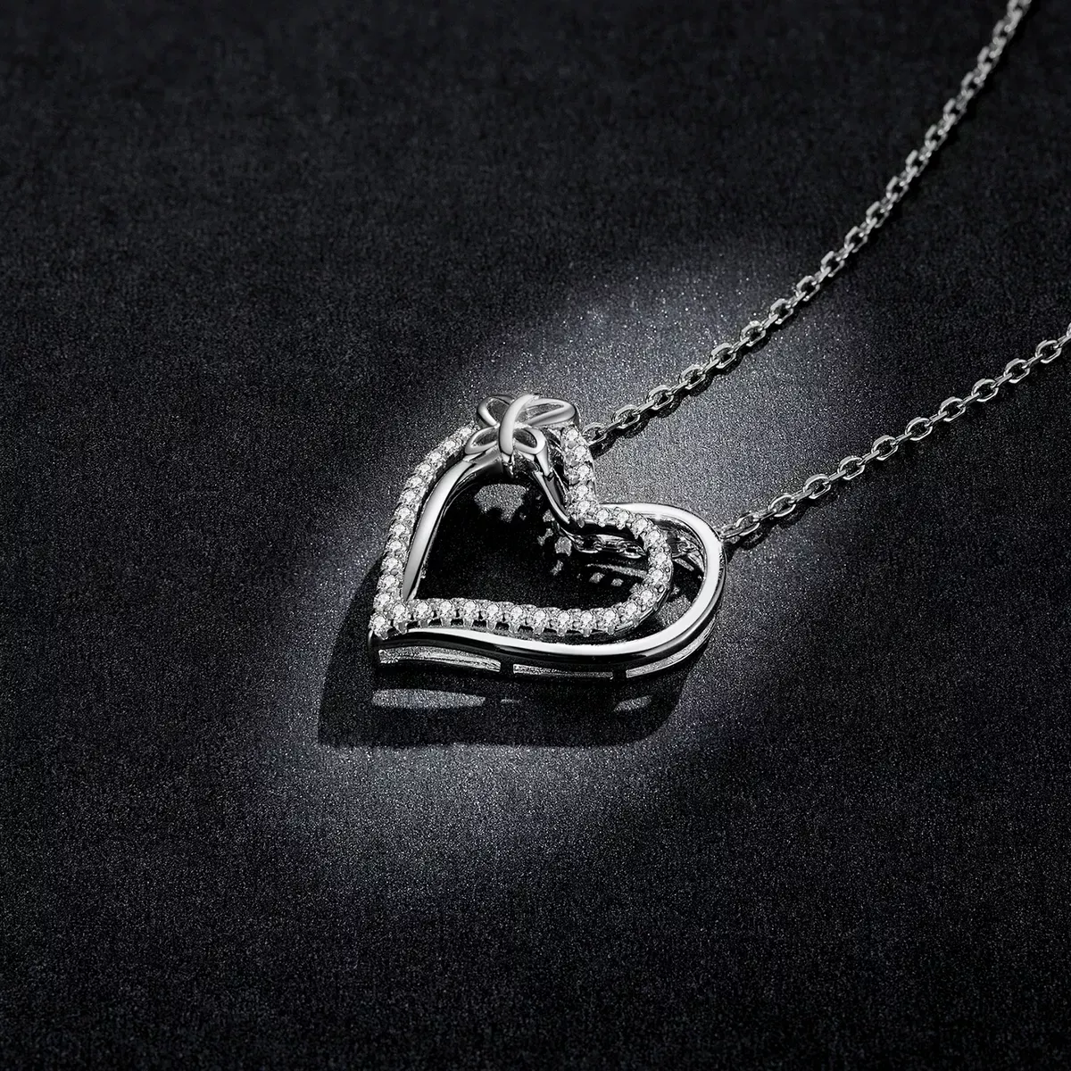 Pandora Style Double Love Necklace - BSN240