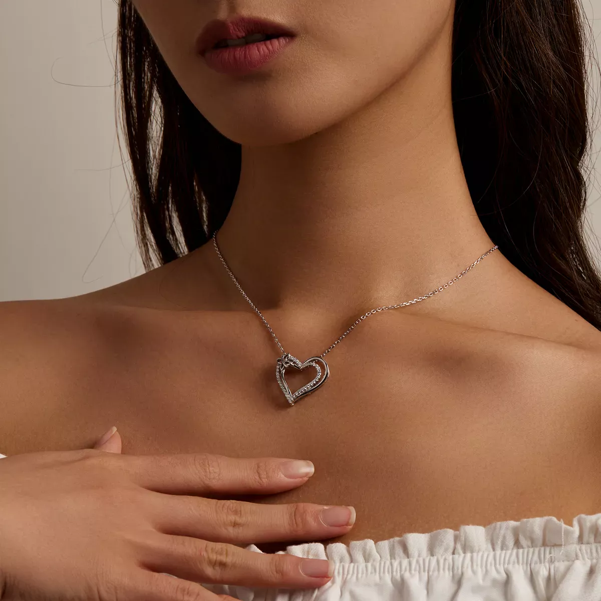 Pandora Style Double Love Necklace - BSN240