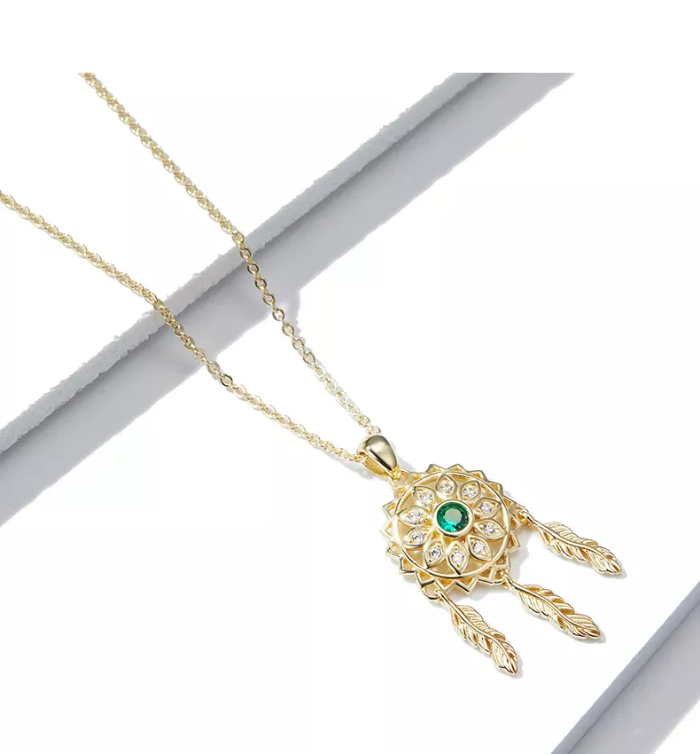 Pandora Style Dreamcatcher Necklace - SCN263-B