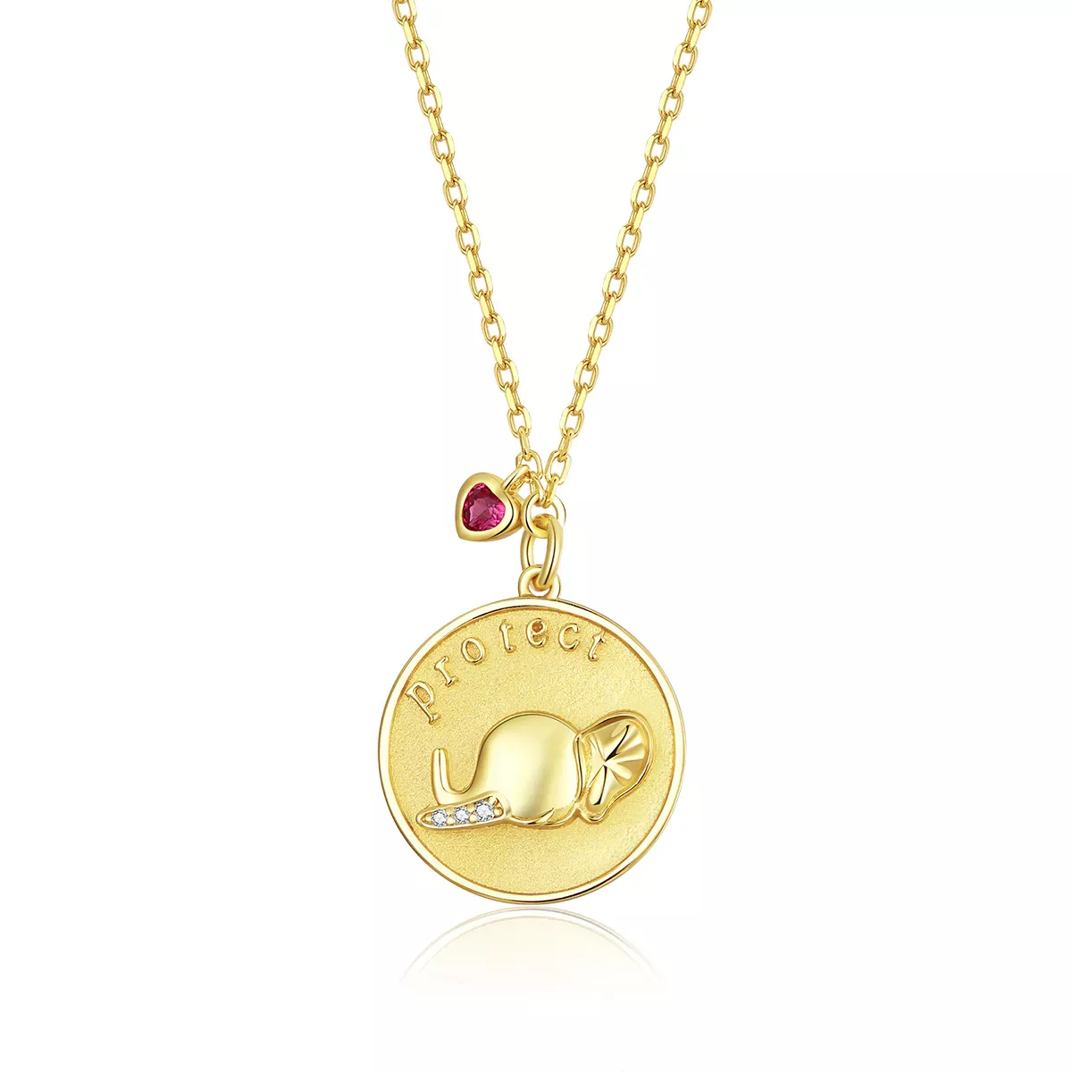 Pandora Style Elephant Relief Necklace - BSN173