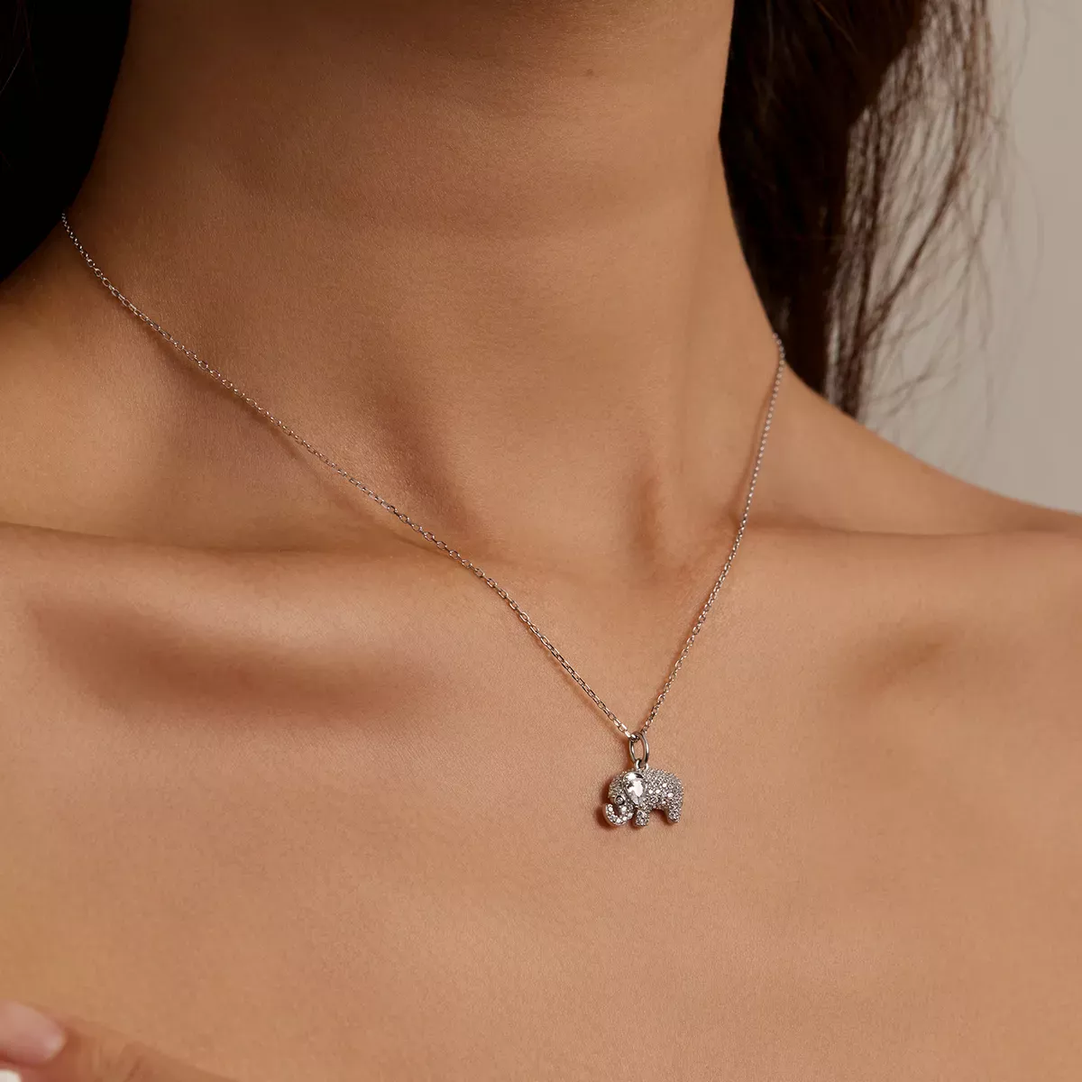 Pandora Style Exquisite Elephant Necklace - BSN239-A