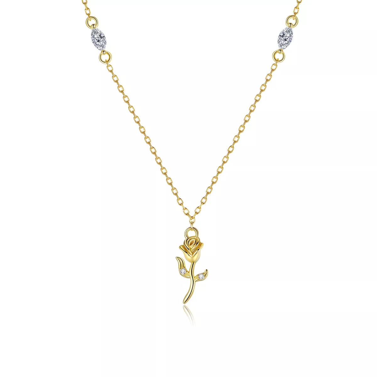 Pandora Style Golden Rose Necklace - SCN464 Pandora Style Golden Rose Necklace - SCN464