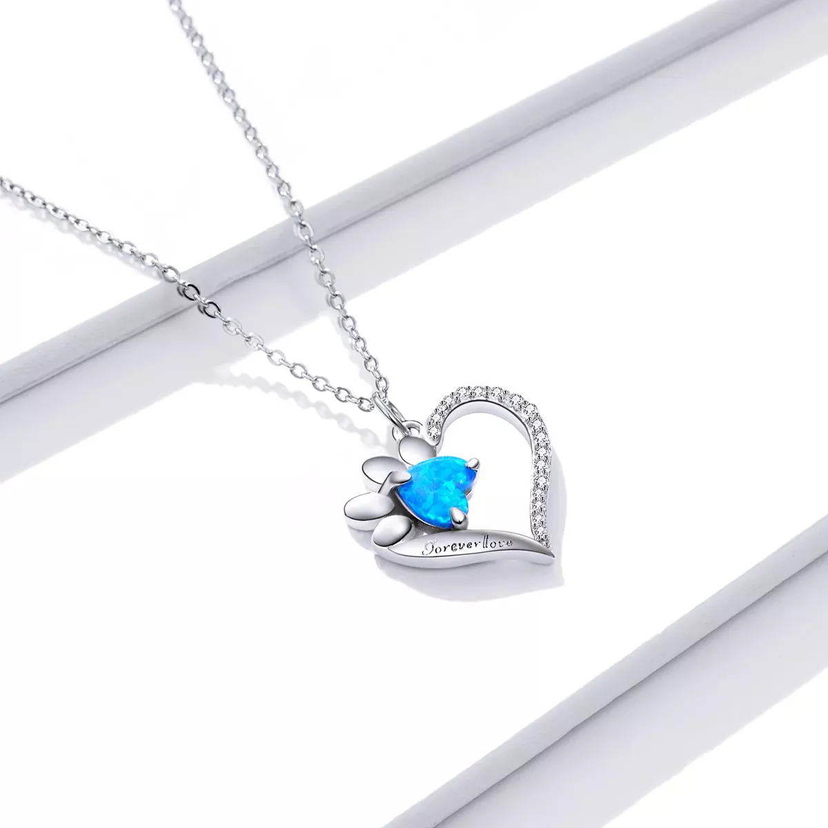 Pandora Style Heart Marks Necklace - BSN225