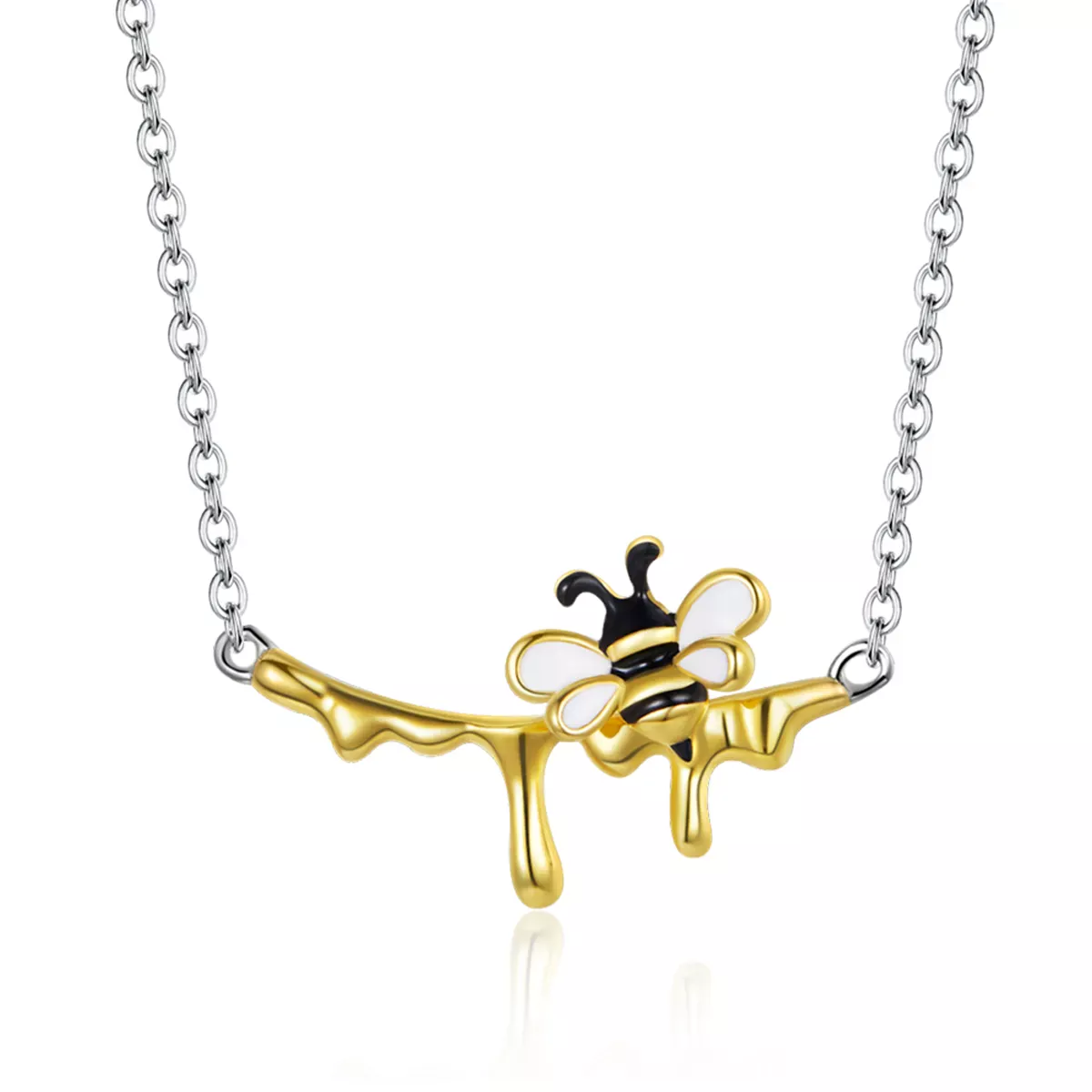 Pandora Style Honey and Bee Necklace - SCN460 Pandora Style Honey and Bee Necklace - SCN460
