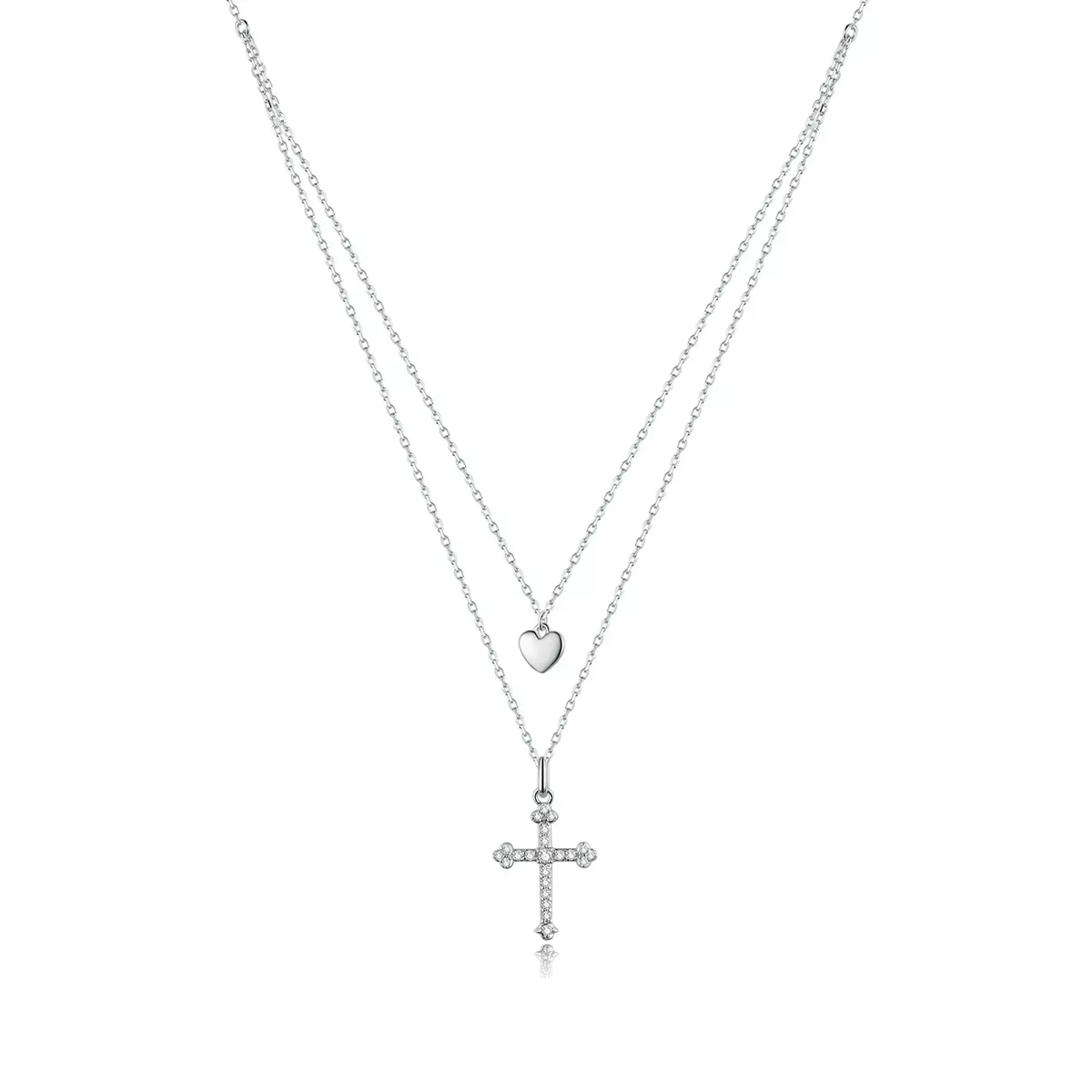 Pandora Style Love Cross Necklace - BSN197