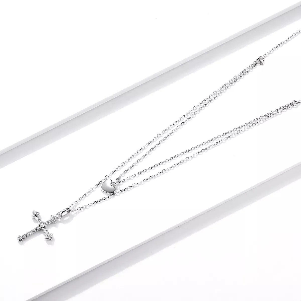 Pandora Style Love Cross Necklace - BSN197