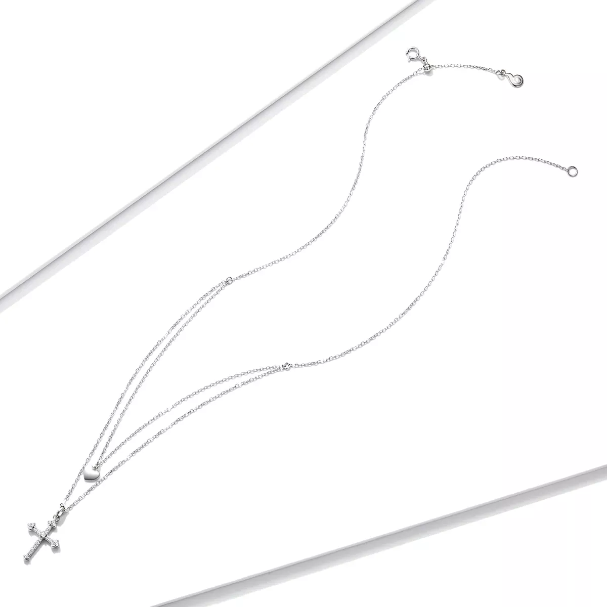 Pandora Style Love Cross Necklace - BSN197