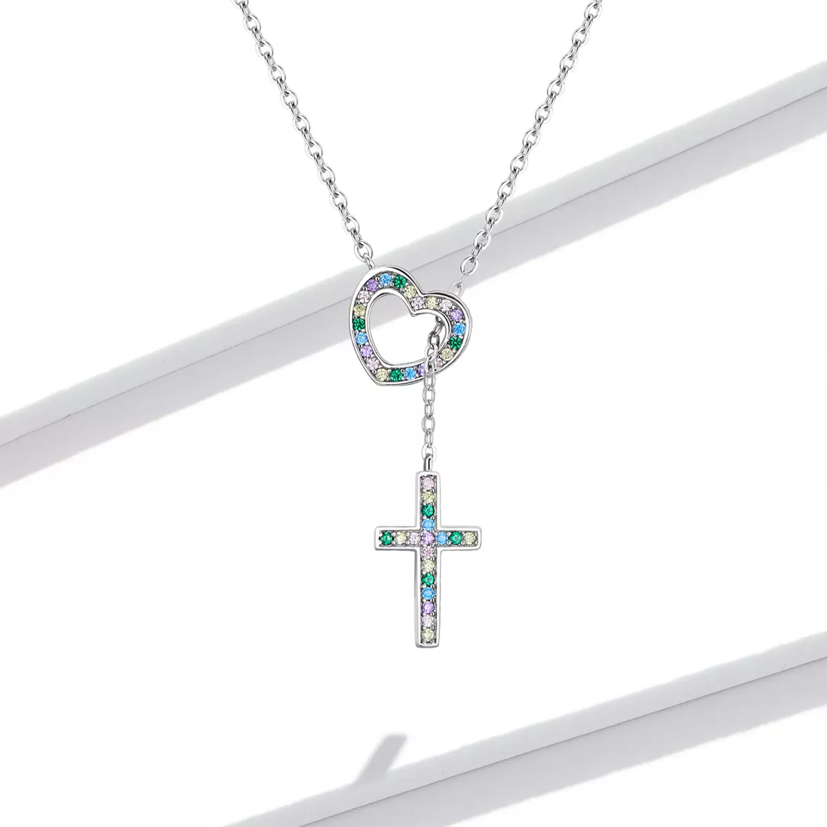 Pandora Style Love Cross Necklace - BSN244