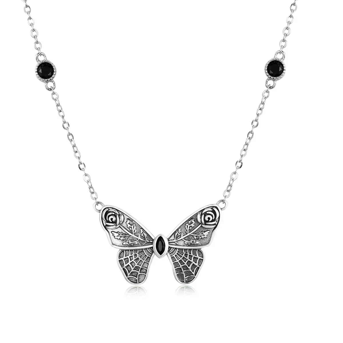 Pandora Style Retro Butterfly Necklace - BSN235