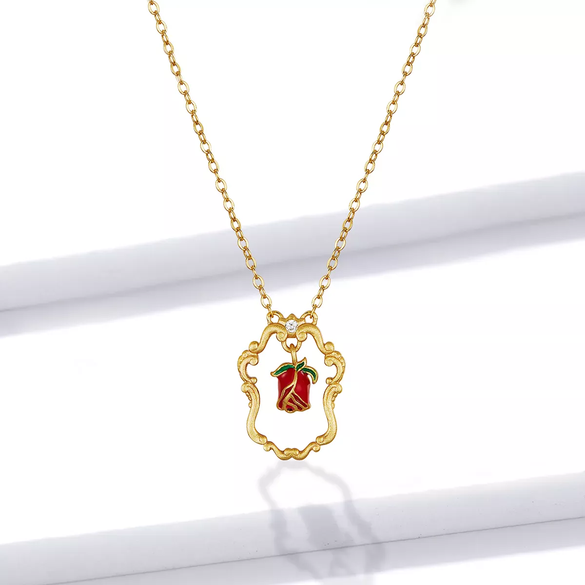 Pandora Style Retro Rose Necklace - BSN157
