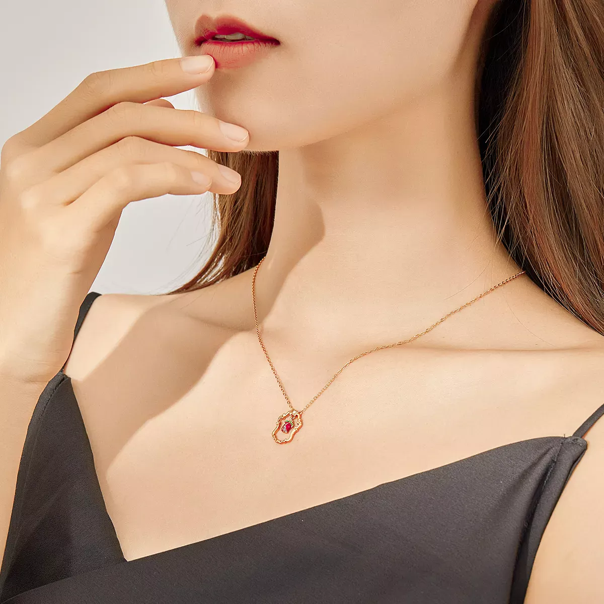 Pandora Style Retro Rose Necklace - BSN157