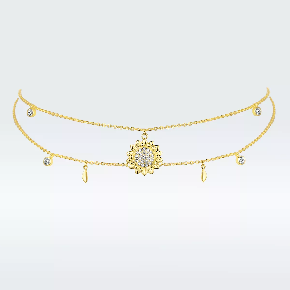 Pandora Style Sunflower Necklace - BSN146 Pandora Style Sunflower Necklace - BSN146
