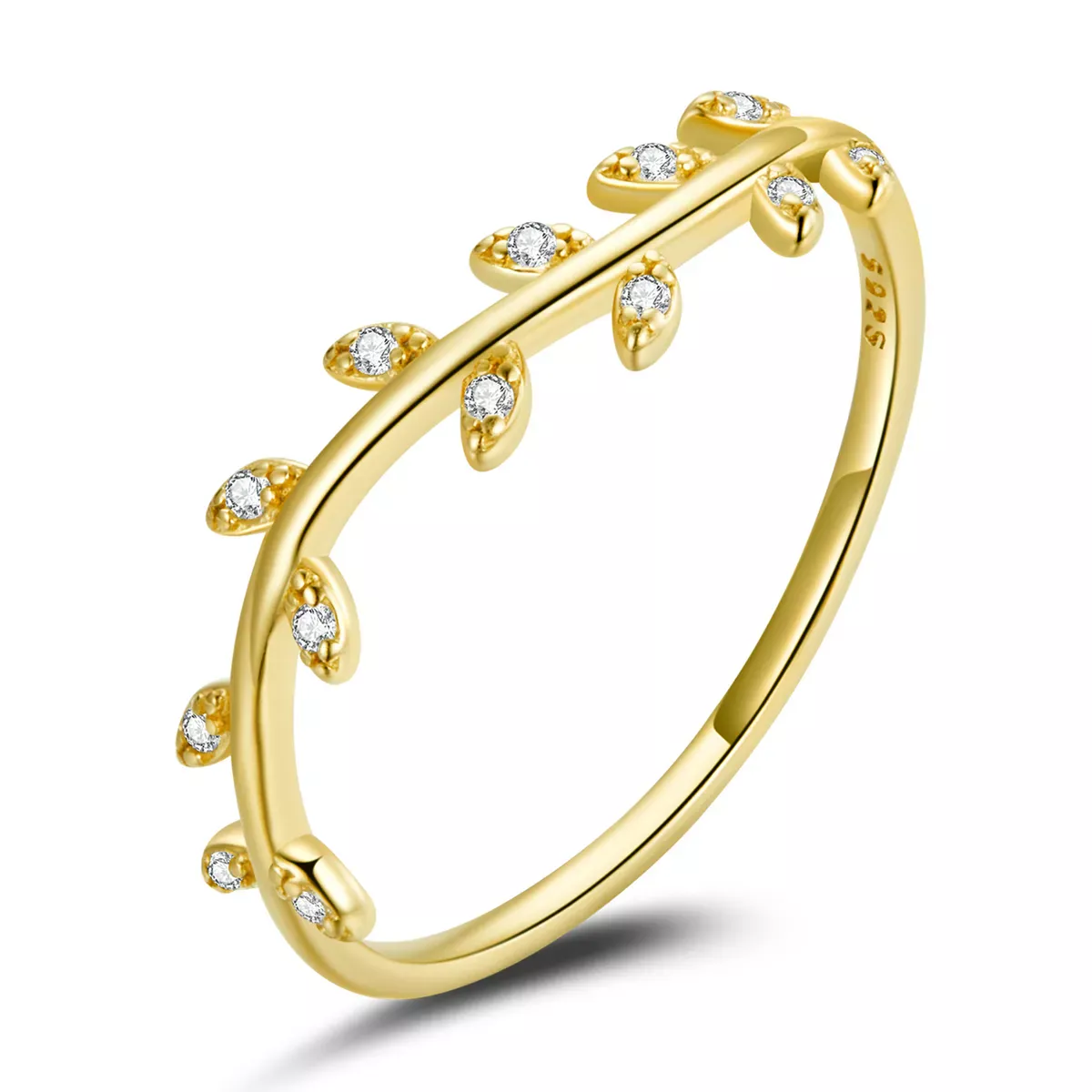 Pandora Style Beautiful Leaves Ring - BSR210