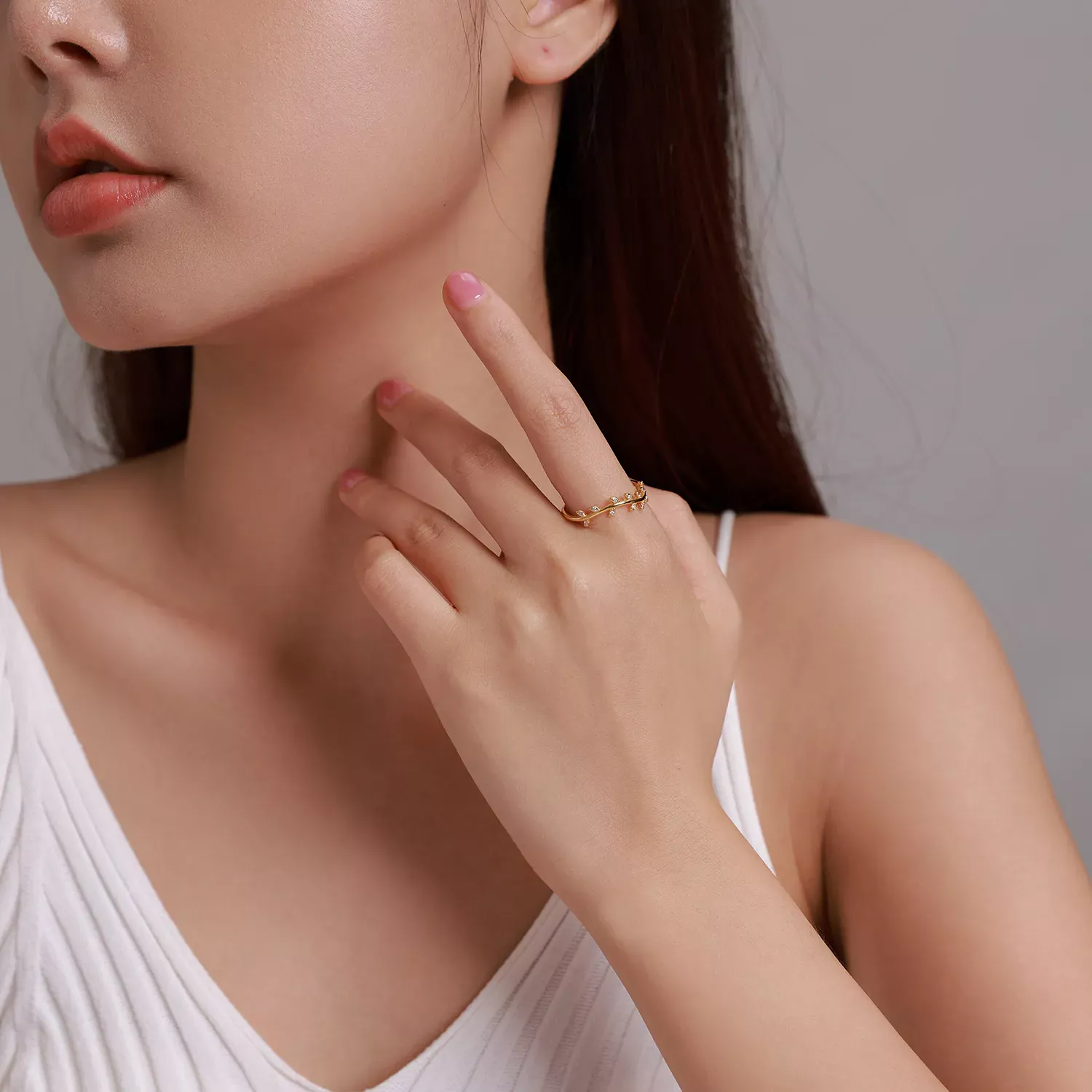 Pandora Style Beautiful Leaves Ring - BSR210