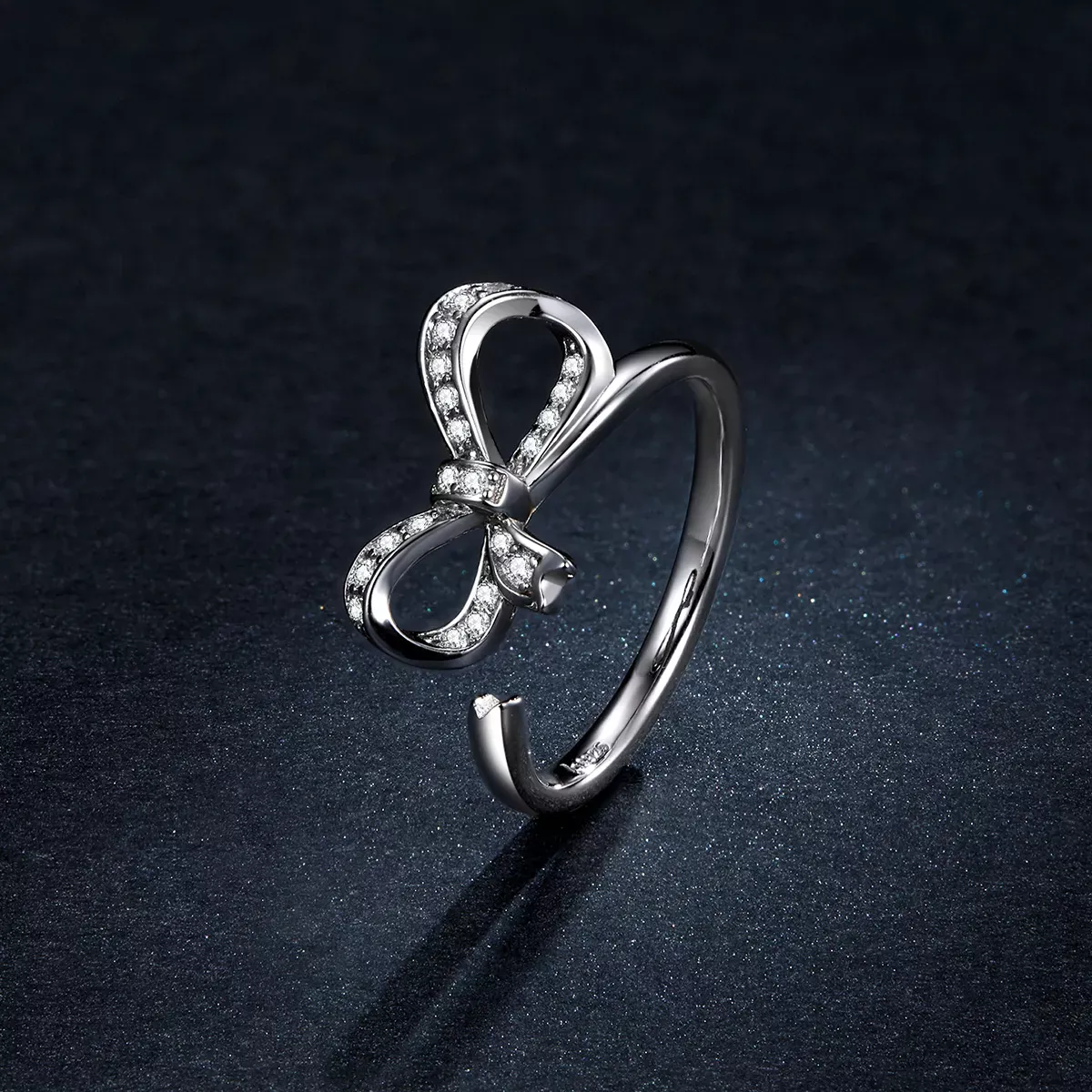 Pandora Style Bow Ribbon Open Ring - BSR158