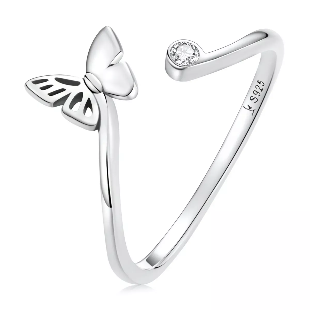 Pandora Style Butterfly Open Ring - SCR772 Pandora Style Butterfly Open Ring - SCR772