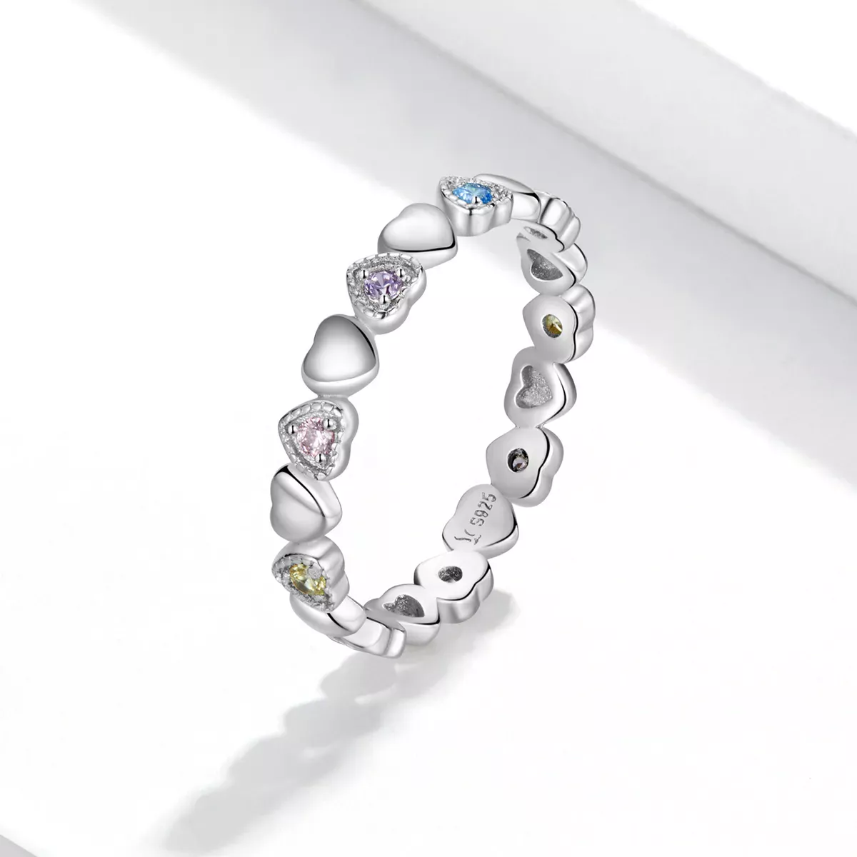 Pandora Style Crossed Hearts Ring - SCR140