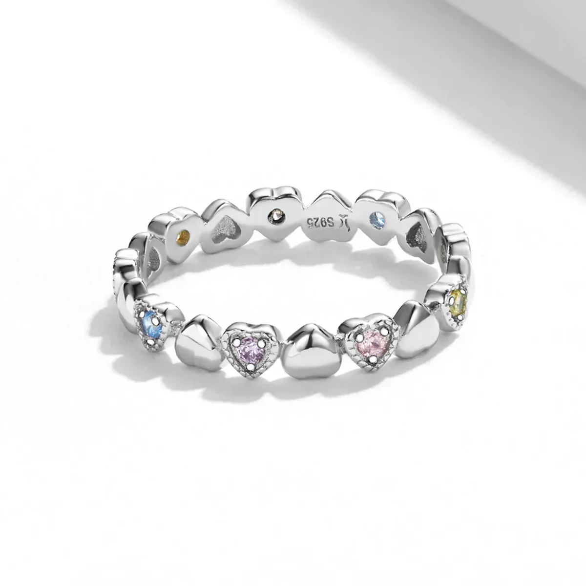 Pandora Style Crossed Hearts Ring - SCR140