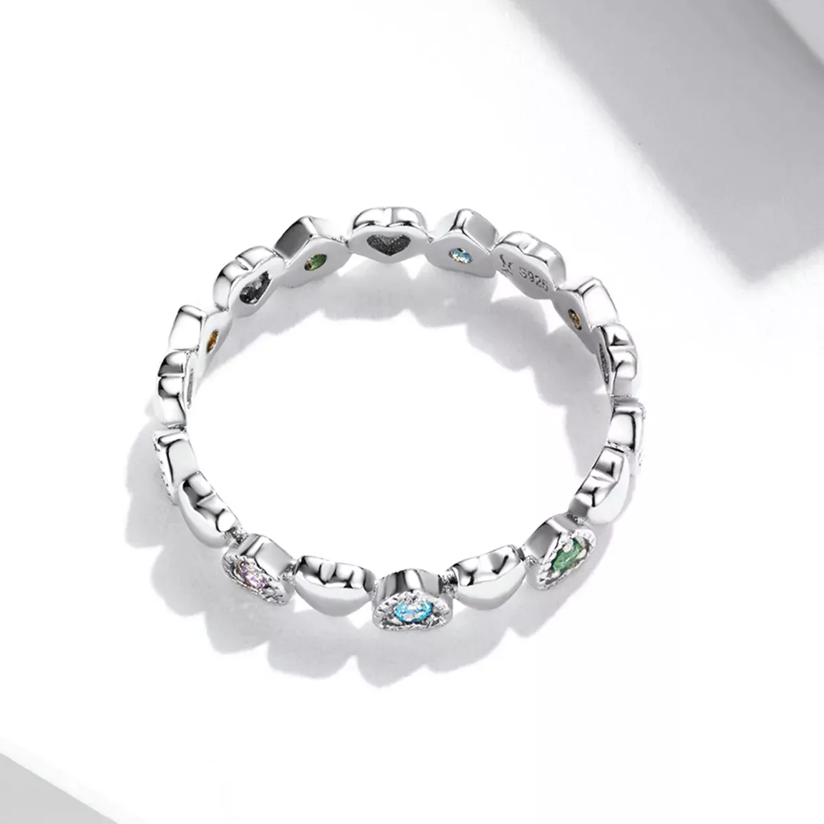 Pandora Style Crossed Hearts Ring - SCR140