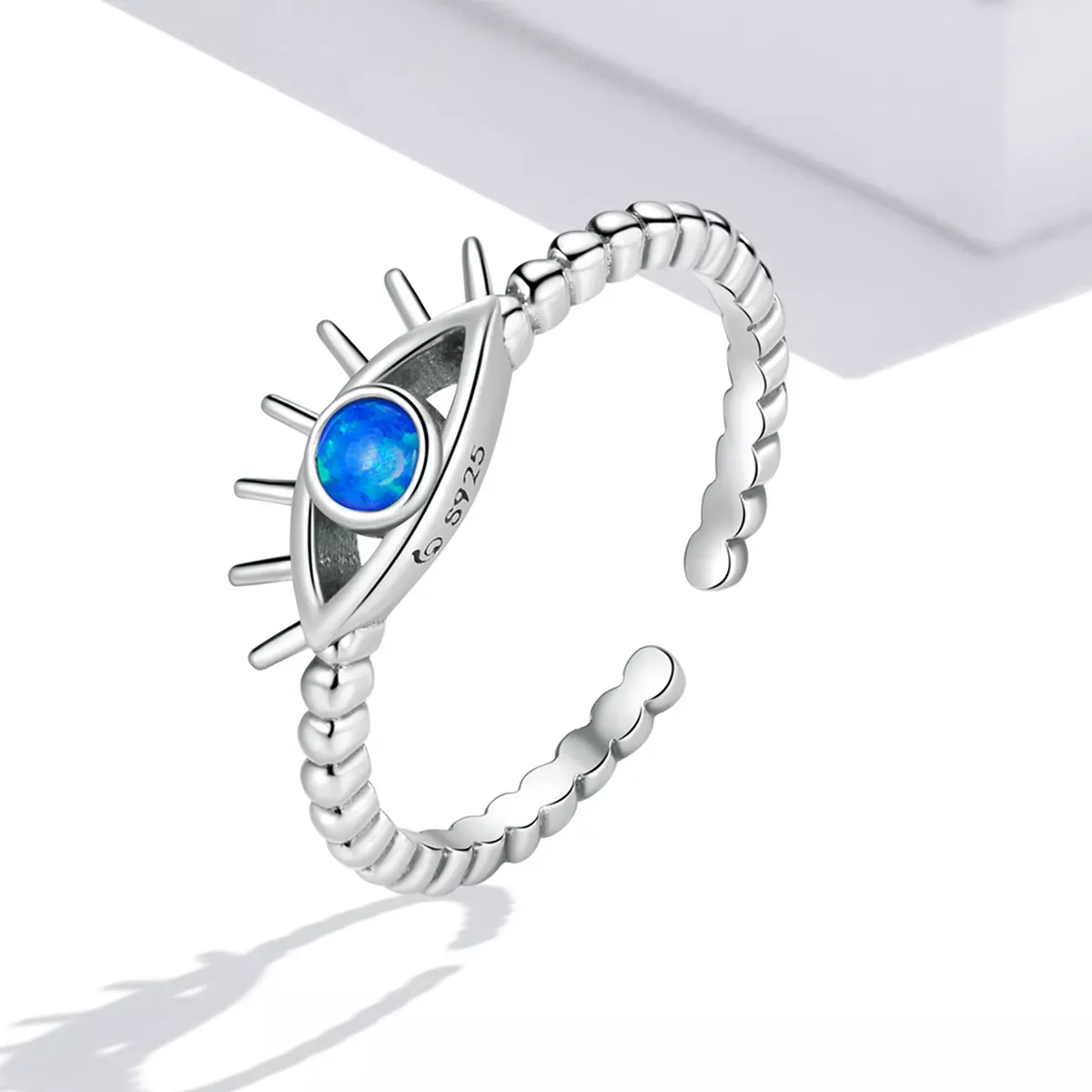 Pandora Style Evil Eye Beaded Open Ring - BSR223