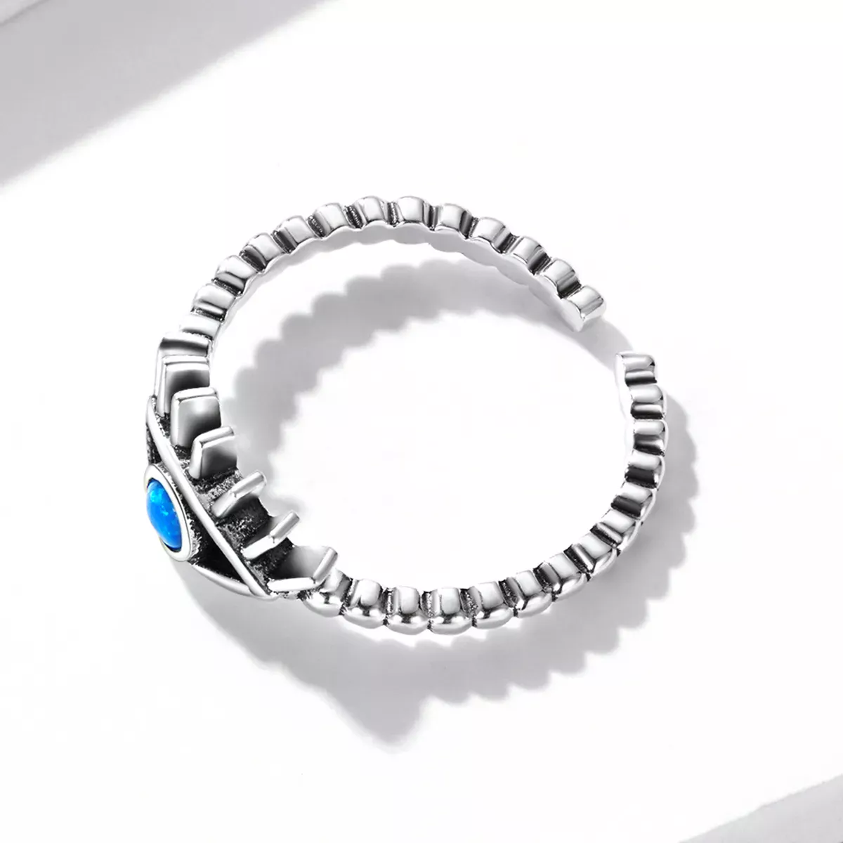 Pandora Style Evil Eye Beaded Open Ring - BSR223