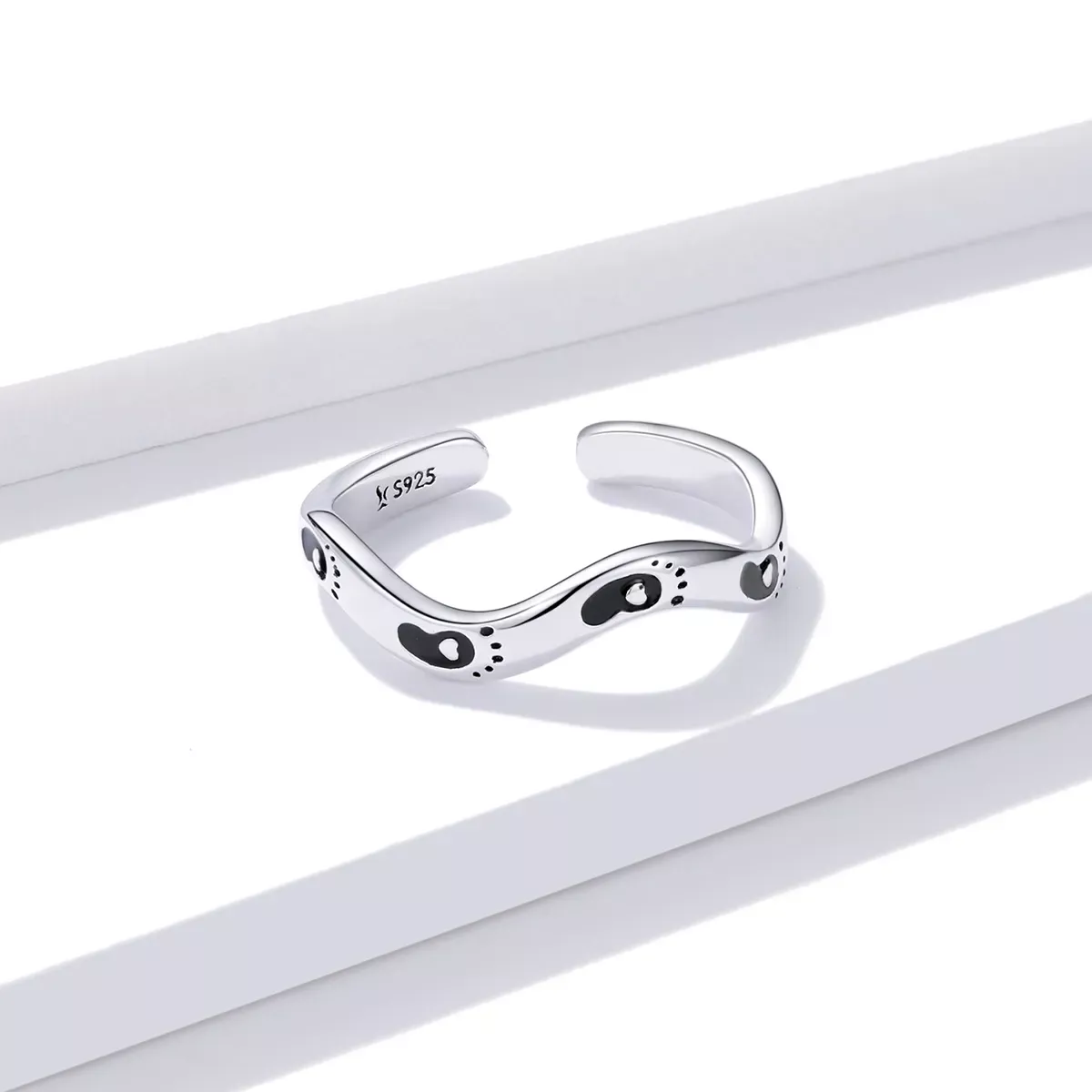Pandora Style Footprint Open Ring - SCR712