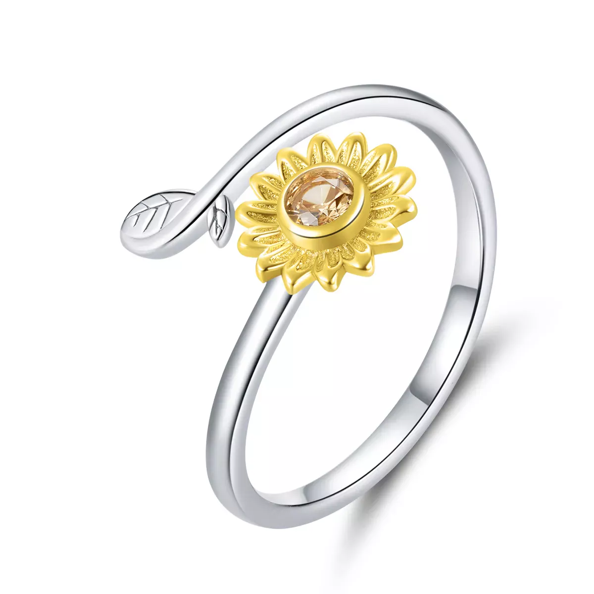 Pandora Style Fresh Daisy Open Ring - BSR127 Pandora Style Fresh Daisy Open Ring - BSR127