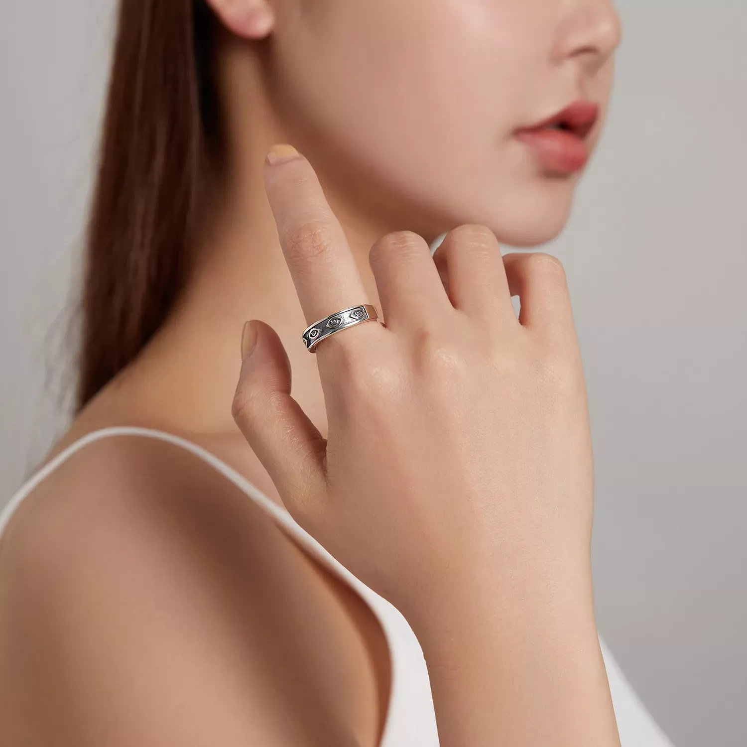 Pandora Style Guardian Ring Open Ring - BSR193