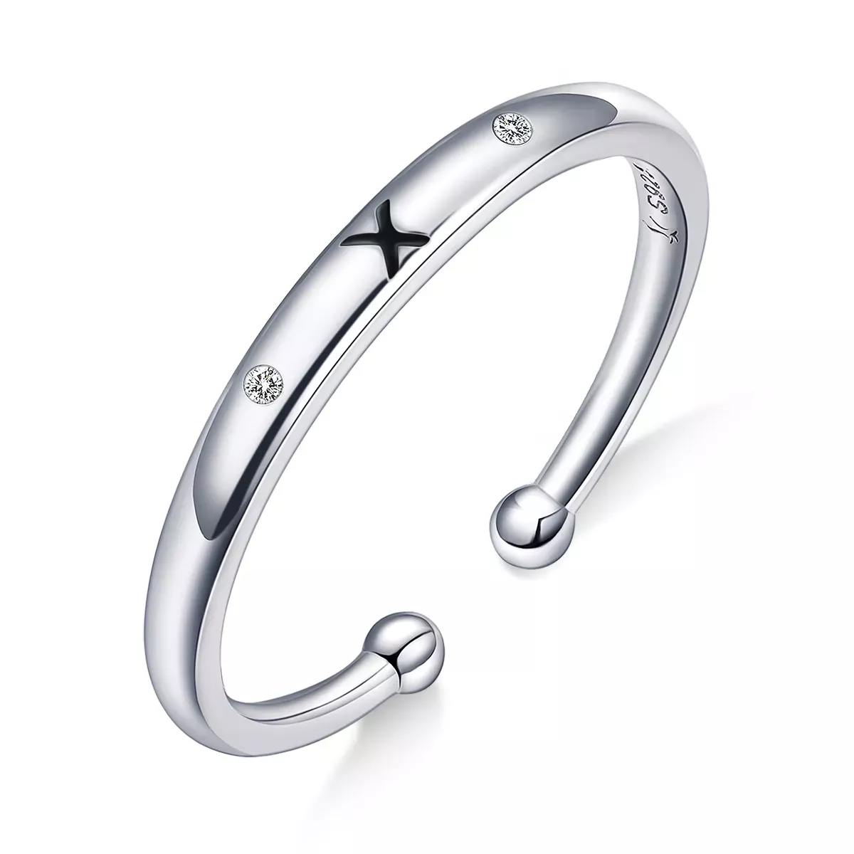 Pandora Style Letter-X Open Ring - SCR544-X Pandora Style Letter-X Open Ring - SCR544-X