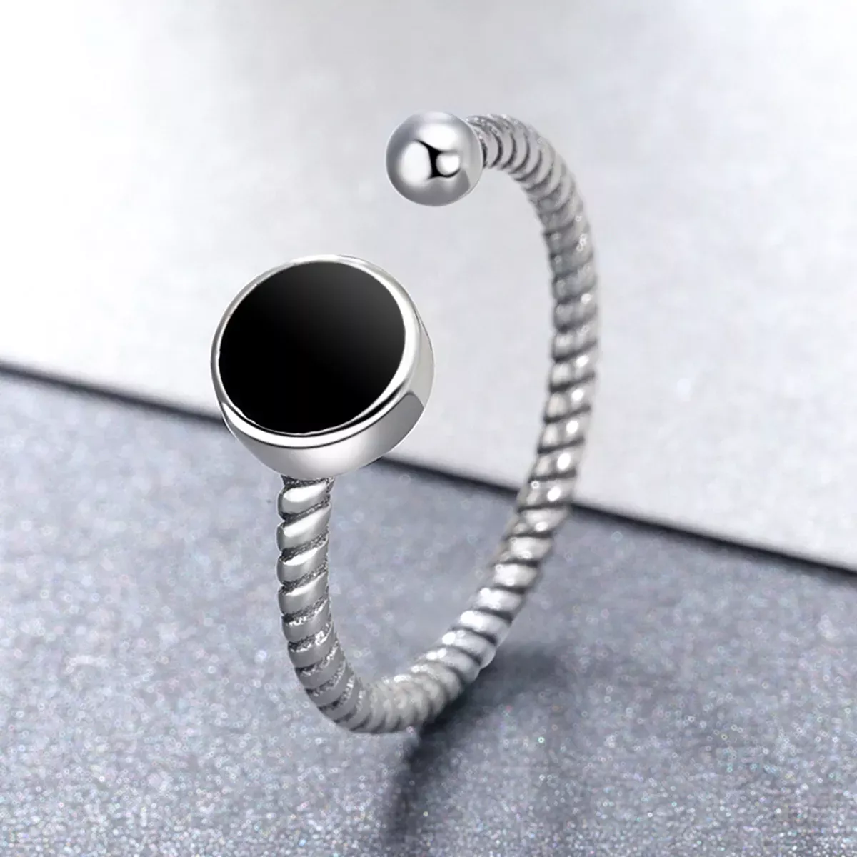 Pandora Style Modern Geometry Open Ring - VSR157