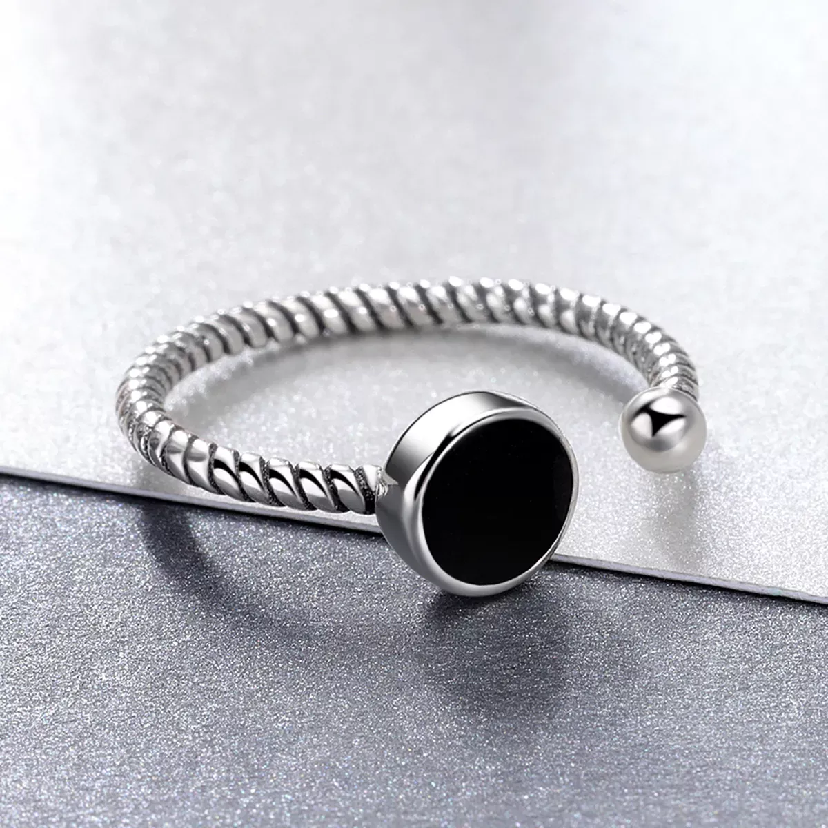 Pandora Style Modern Geometry Open Ring - VSR157