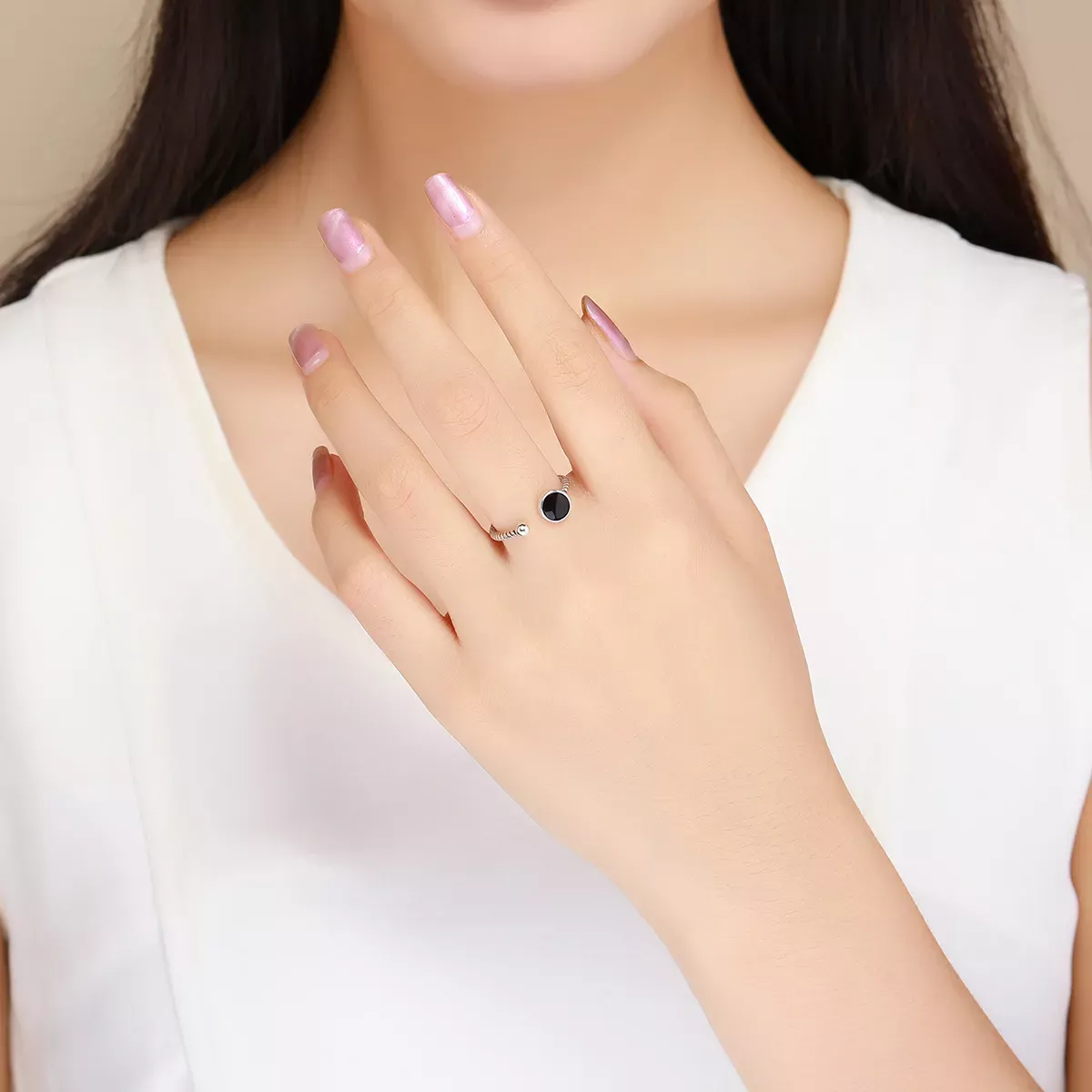 Pandora Style Modern Geometry Open Ring - VSR157