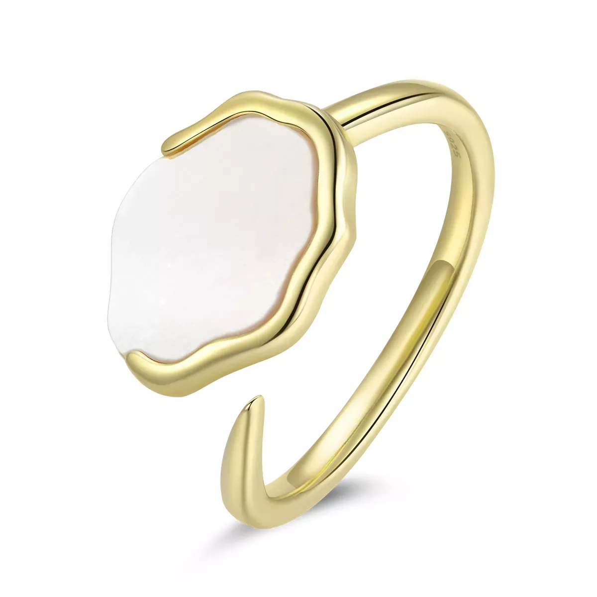 Pandora Style Rainbow Mother of Pearl Open Ring - BSR174
