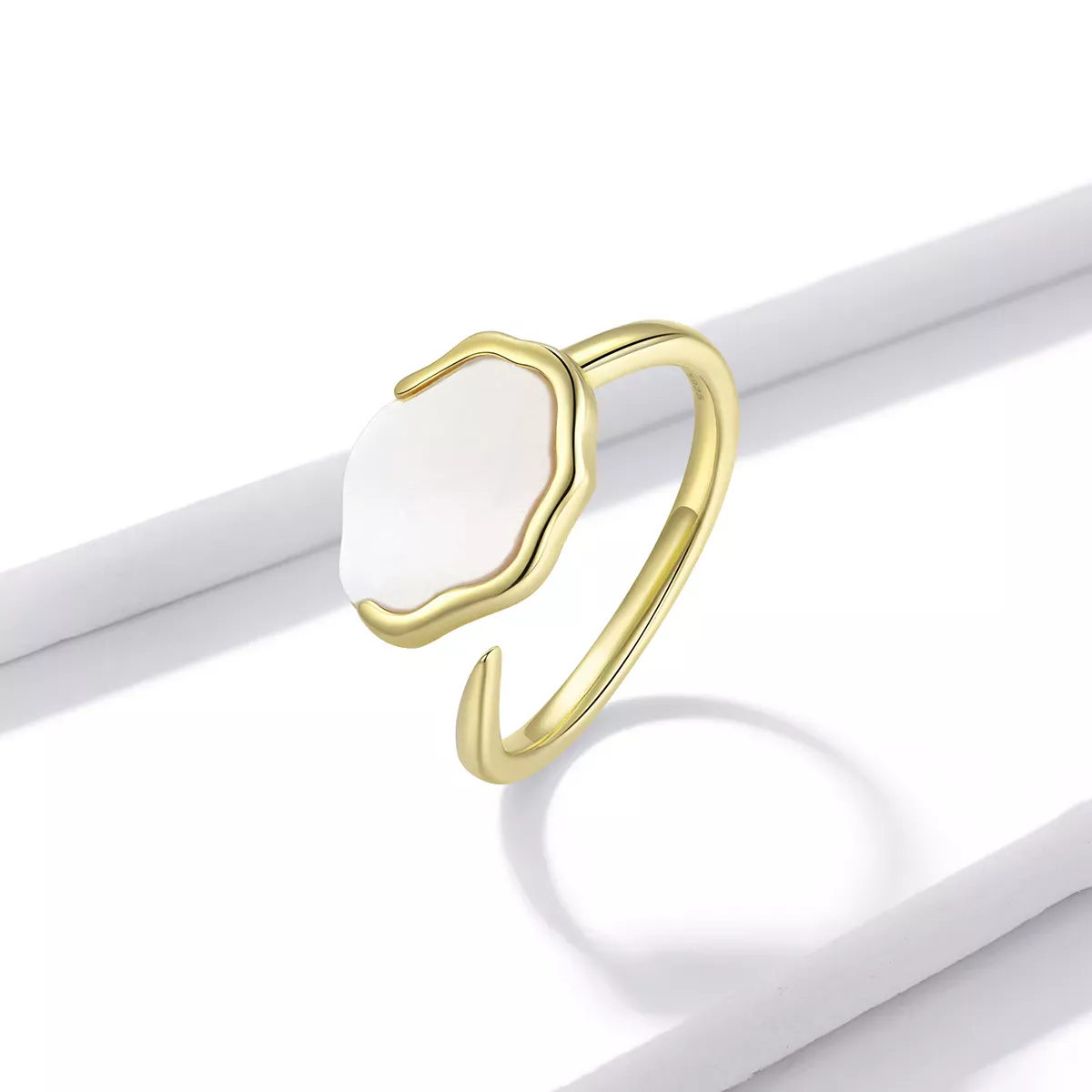 Pandora Style Rainbow Mother of Pearl Open Ring - BSR174