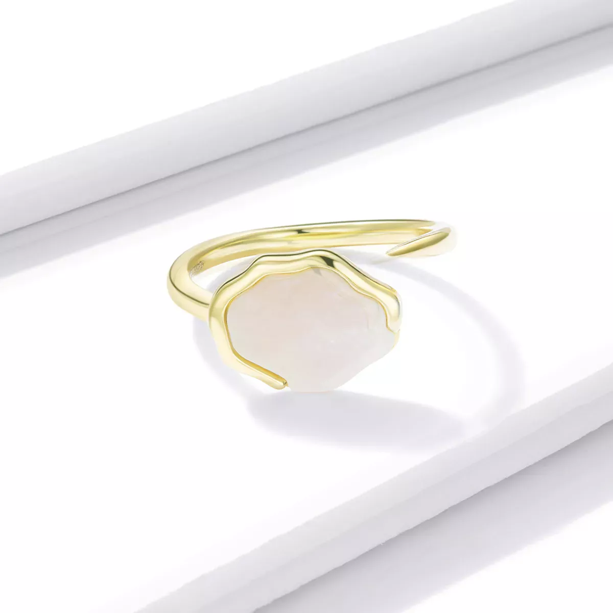 Pandora Style Rainbow Mother of Pearl Open Ring - BSR174