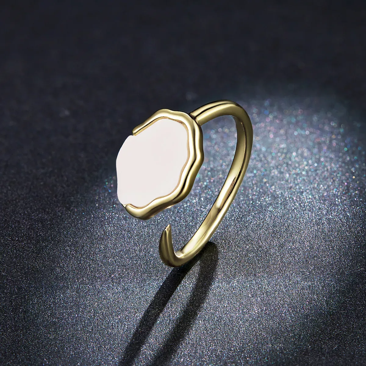 Pandora Style Rainbow Mother of Pearl Open Ring - BSR174
