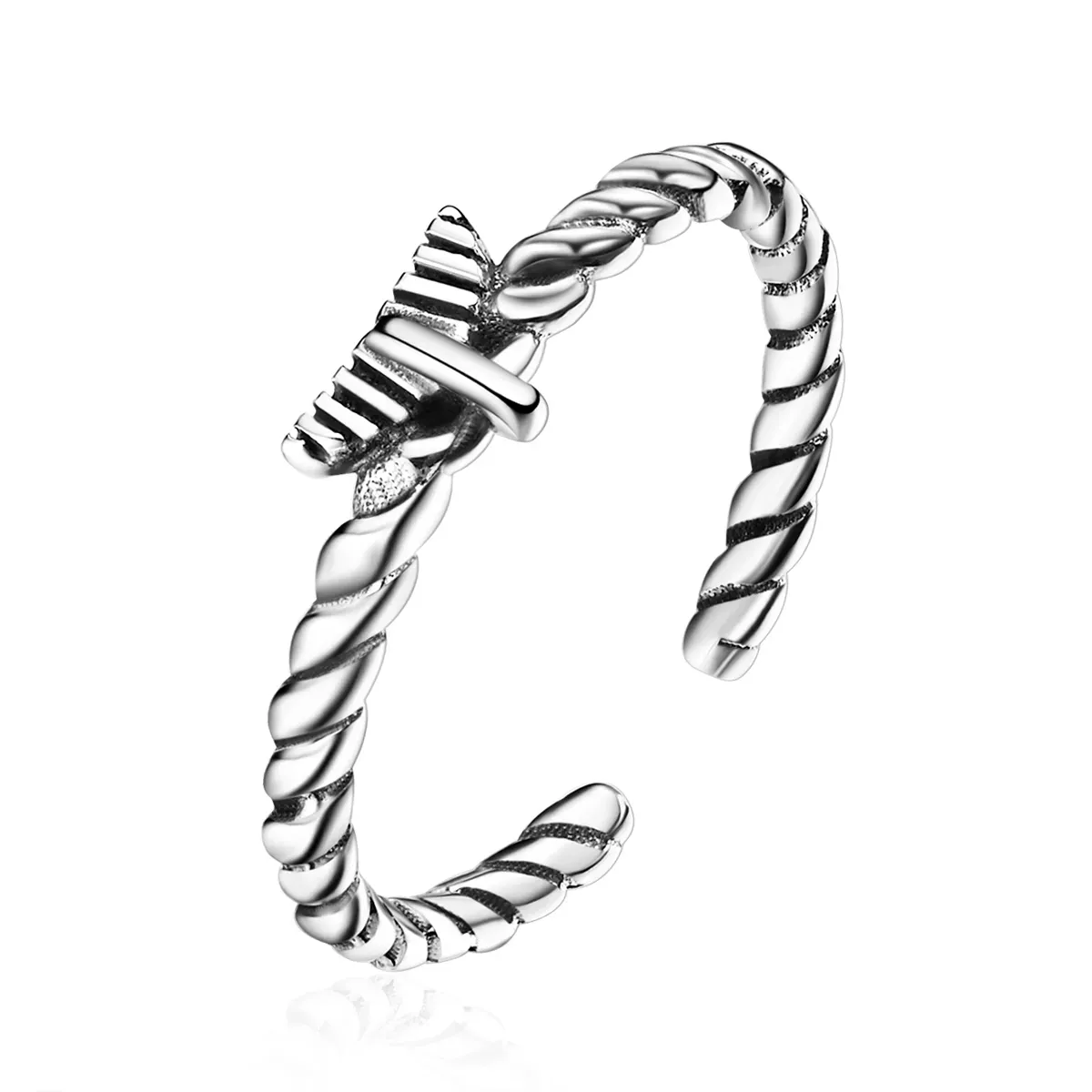 Pandora Style Retro Nostalgic Hemp Rope Open Ring - VSR064 Pandora Style Retro Nostalgic Hemp Rope Open Ring - VSR064
