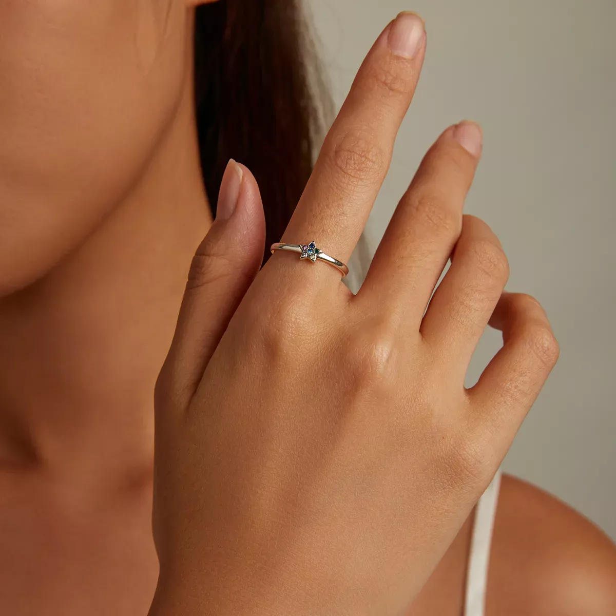 Pandora Style Shine Star Open Ring - SCR777