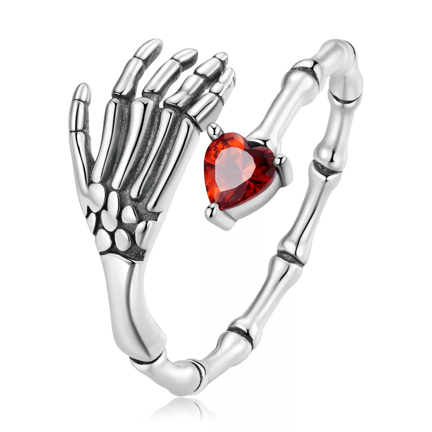 Pandora Style Skull Hand Open Ring - SCR876