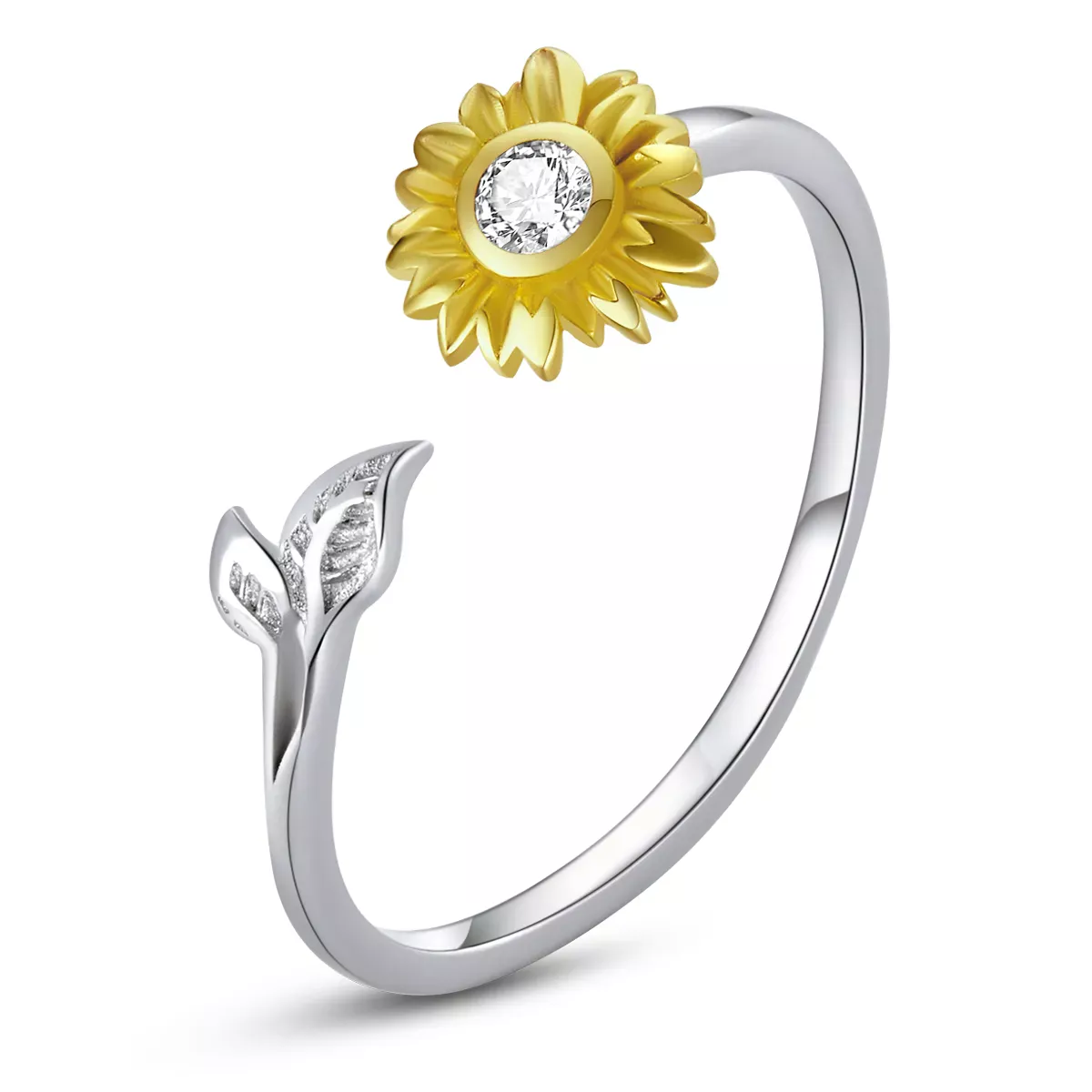 Pandora Style Sun Flower Open Ring - BSR213