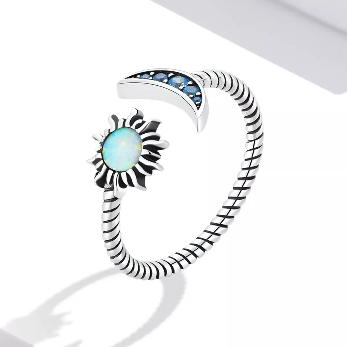 Pandora Style Sun, Moon, Stars Open Ring - SCR796