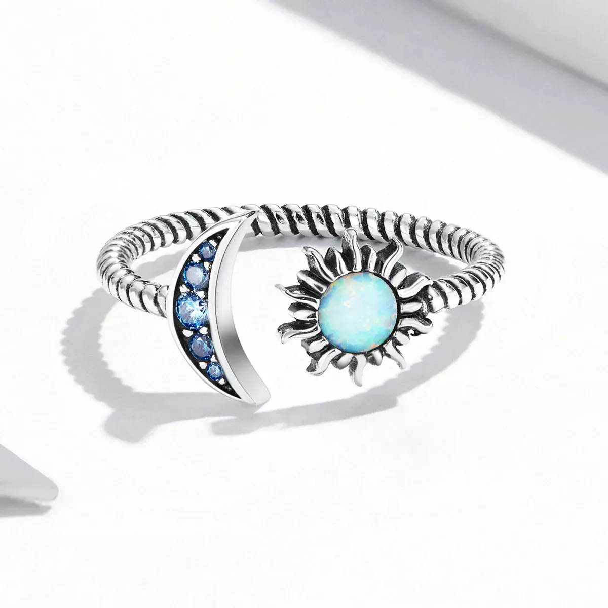 Pandora Style Sun, Moon, Stars Open Ring - SCR796