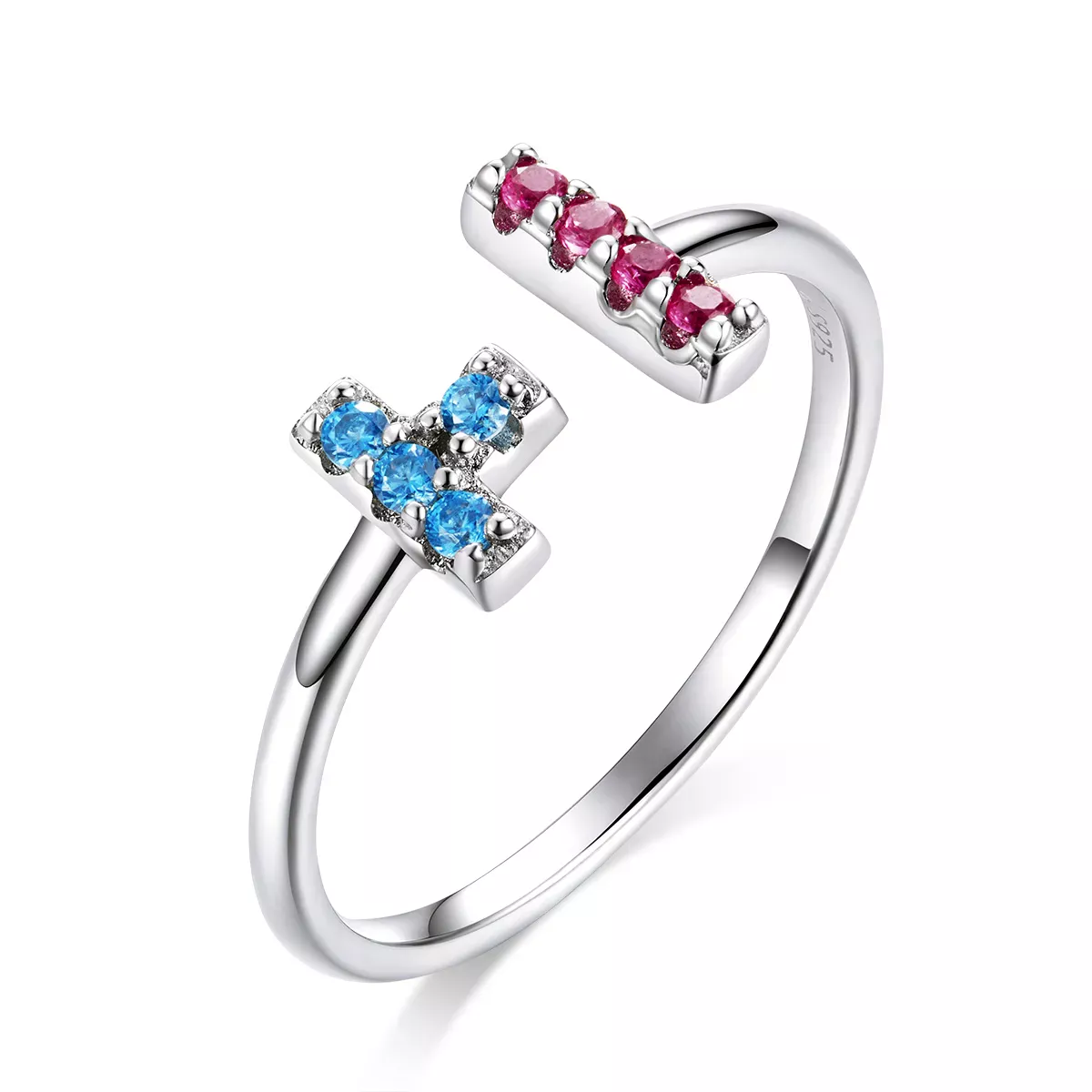 Pandora Style Tetris Open Ring - BSR114 Pandora Style Tetris Open Ring - BSR114