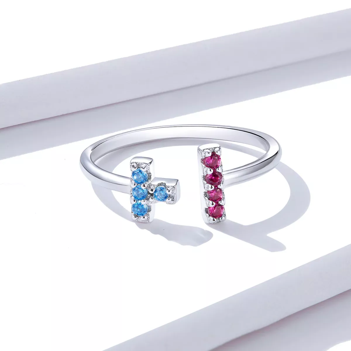 Pandora Style Tetris Open Ring - BSR114