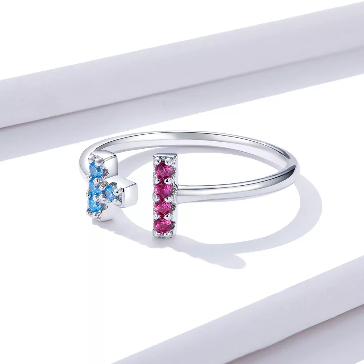 Pandora Style Tetris Open Ring - BSR114